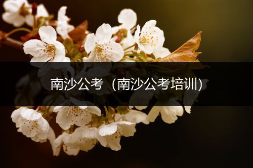 南沙公考（南沙公考培训）