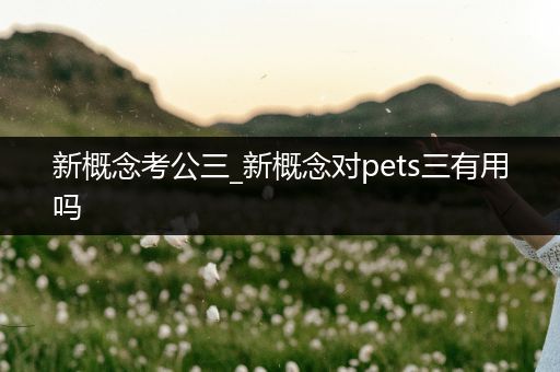 新概念考公三_新概念对pets三有用吗