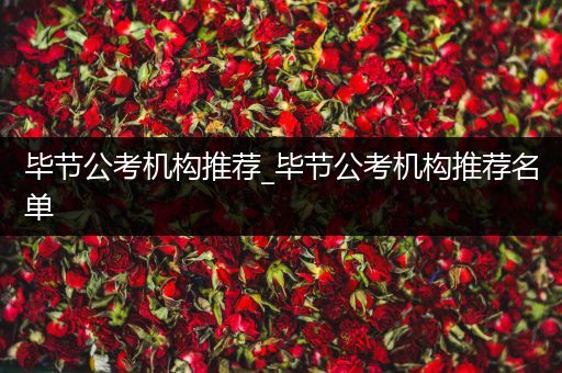 毕节公考机构推荐_毕节公考机构推荐名单