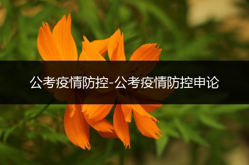公考疫情防控-公考疫情防控申论