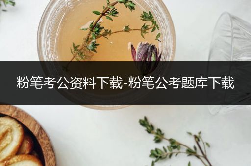 粉笔考公资料下载-粉笔公考题库下载