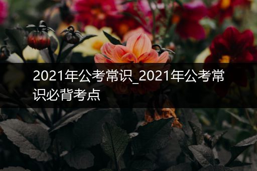 2021年公考常识_2021年公考常识必背考点