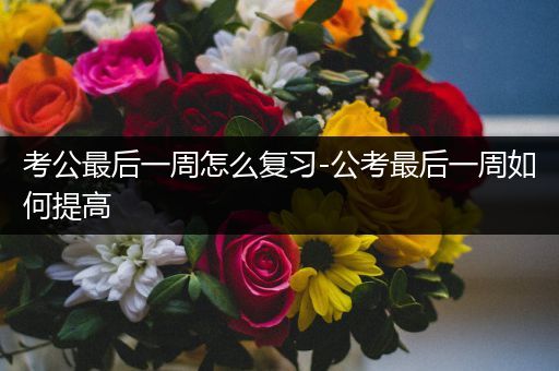 考公最后一周怎么复习-公考最后一周如何提高
