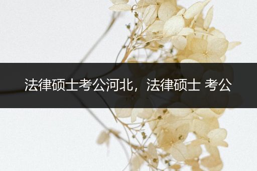 法律硕士考公河北，法律硕士 考公