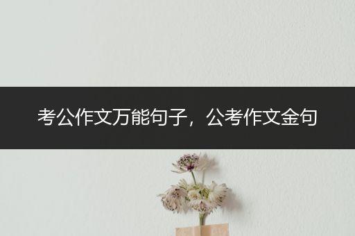 考公作文万能句子，公考作文金句