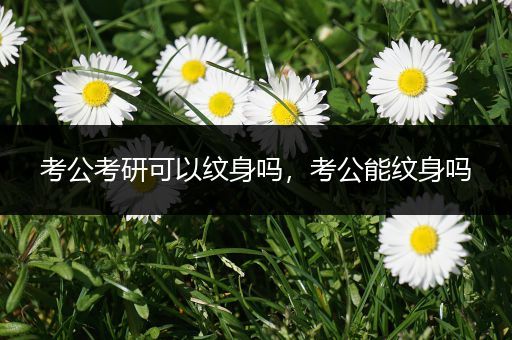 考公考研可以纹身吗，考公能纹身吗