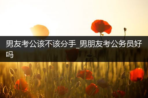 男友考公该不该分手_男朋友考公务员好吗