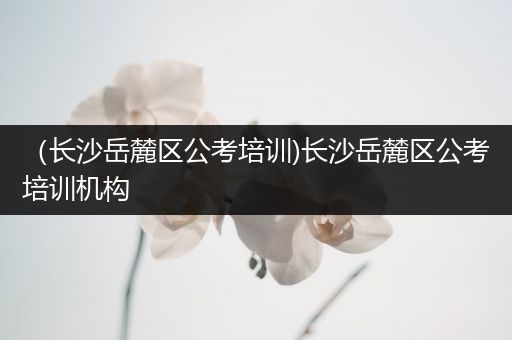 （长沙岳麓区公考培训)长沙岳麓区公考培训机构