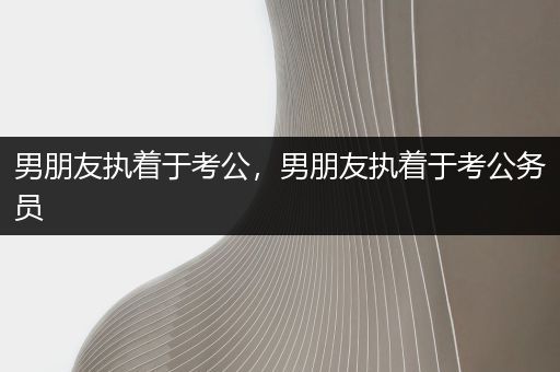 男朋友执着于考公，男朋友执着于考公务员