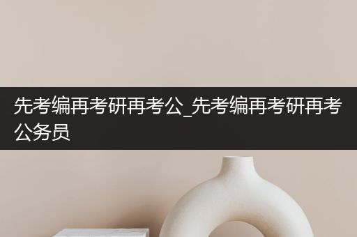 先考编再考研再考公_先考编再考研再考公务员