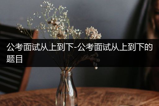公考面试从上到下-公考面试从上到下的题目