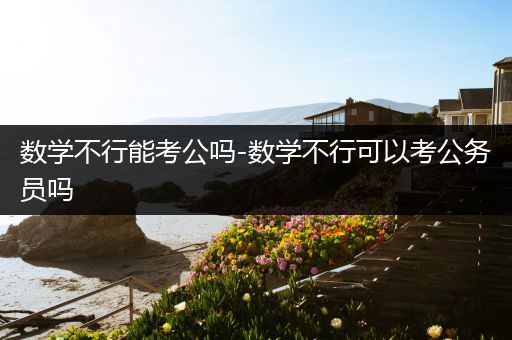 数学不行能考公吗-数学不行可以考公务员吗