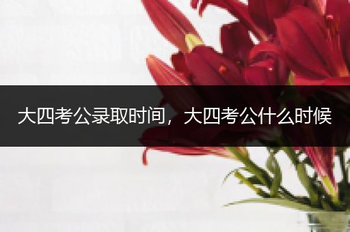 大四考公录取时间，大四考公什么时候