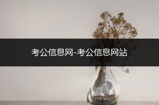 考公信息网-考公信息网站