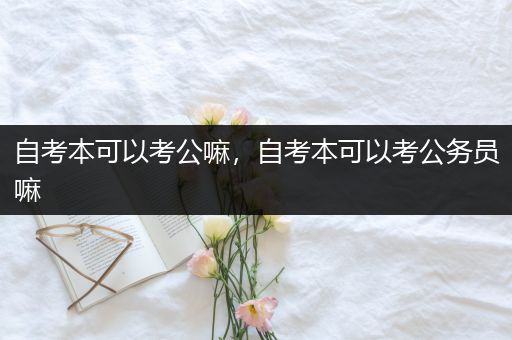 自考本可以考公嘛，自考本可以考公务员嘛