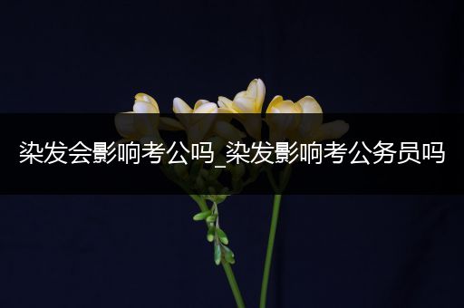 染发会影响考公吗_染发影响考公务员吗