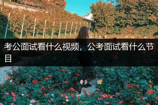 考公面试看什么视频，公考面试看什么节目