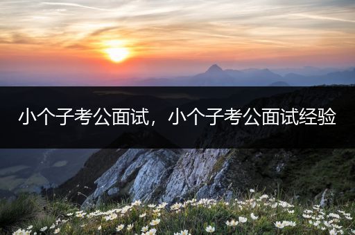 小个子考公面试，小个子考公面试经验