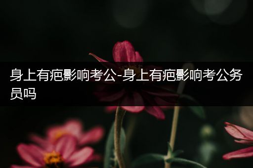 身上有疤影响考公-身上有疤影响考公务员吗