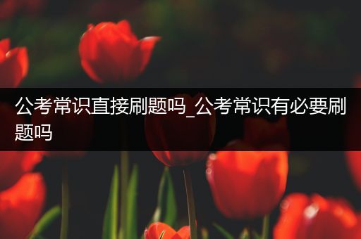 公考常识直接刷题吗_公考常识有必要刷题吗