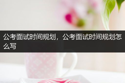 公考面试时间规划，公考面试时间规划怎么写