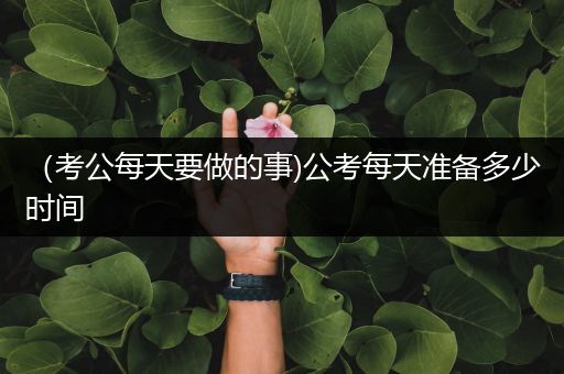 （考公每天要做的事)公考每天准备多少时间