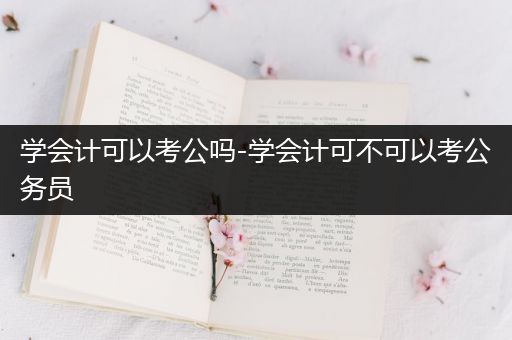 学会计可以考公吗-学会计可不可以考公务员