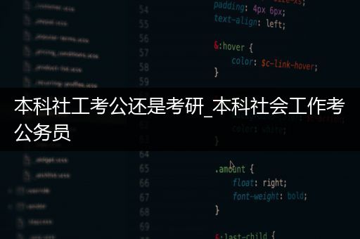 本科社工考公还是考研_本科社会工作考公务员