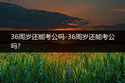 36周岁还能考公吗-36周岁还能考公吗?