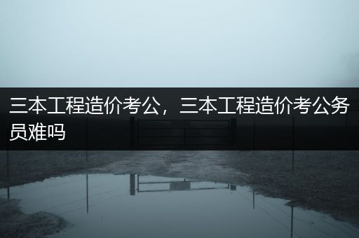 三本工程造价考公，三本工程造价考公务员难吗