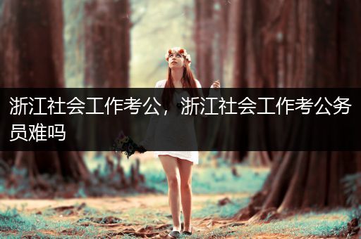 浙江社会工作考公，浙江社会工作考公务员难吗
