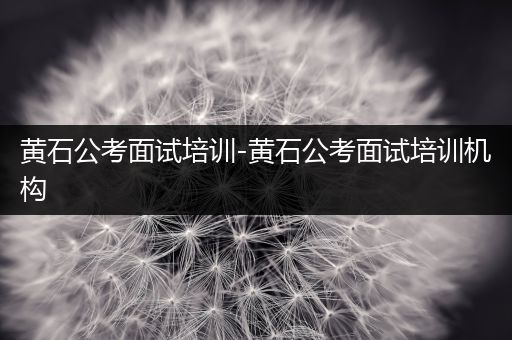 黄石公考面试培训-黄石公考面试培训机构