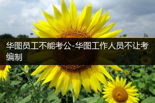 华图员工不能考公-华图工作人员不让考编制