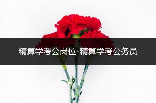 精算学考公岗位-精算学考公务员