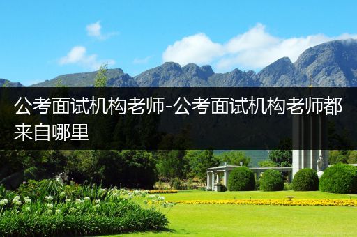 公考面试机构老师-公考面试机构老师都来自哪里