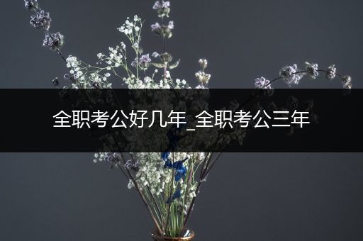 全职考公好几年_全职考公三年