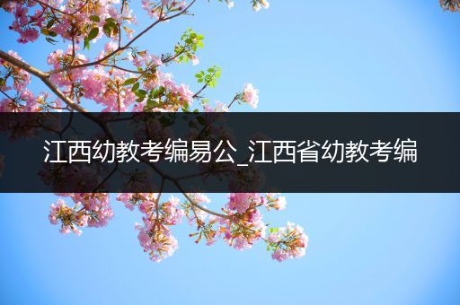 江西幼教考编易公_江西省幼教考编