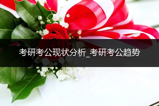 考研考公现状分析_考研考公趋势