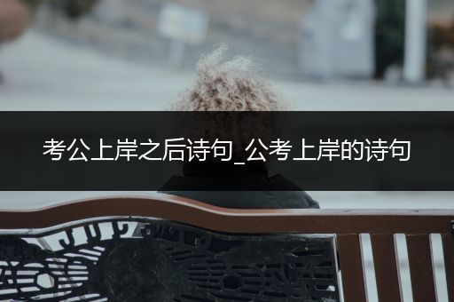 考公上岸之后诗句_公考上岸的诗句