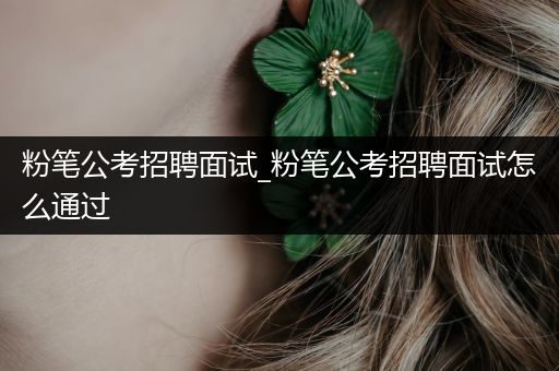 粉笔公考招聘面试_粉笔公考招聘面试怎么通过