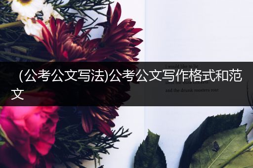 （公考公文写法)公考公文写作格式和范文