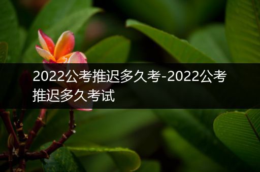 2022公考推迟多久考-2022公考推迟多久考试