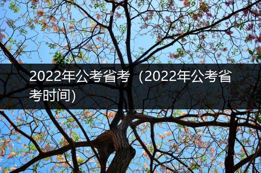 2022年公考省考（2022年公考省考时间）