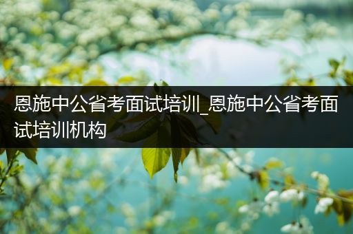 恩施中公省考面试培训_恩施中公省考面试培训机构