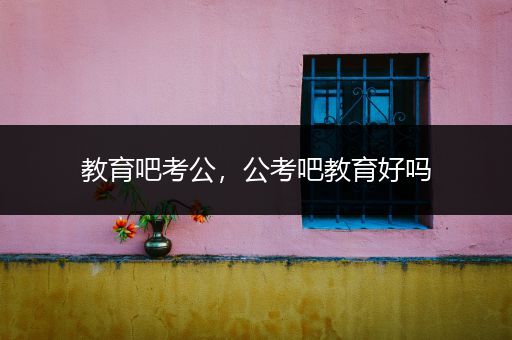 教育吧考公，公考吧教育好吗