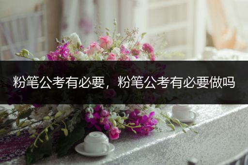 粉笔公考有必要，粉笔公考有必要做吗