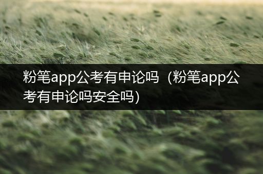 粉笔app公考有申论吗（粉笔app公考有申论吗安全吗）