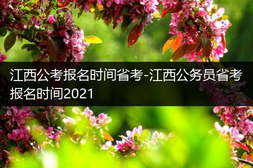 江西公考报名时间省考-江西公务员省考报名时间2021