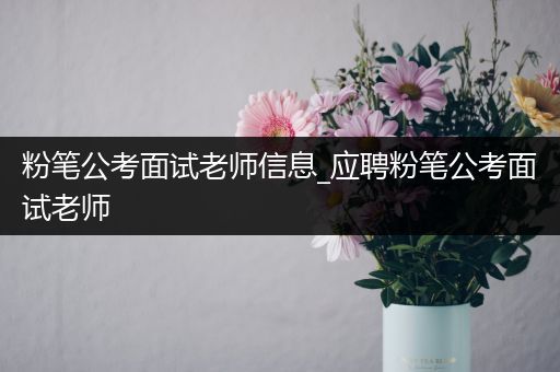 粉笔公考面试老师信息_应聘粉笔公考面试老师