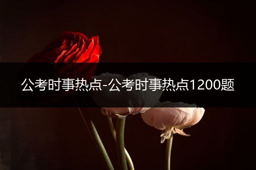 公考时事热点-公考时事热点1200题